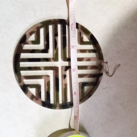 Ladies Large Camouflage Earrings - Picture 2 of 2